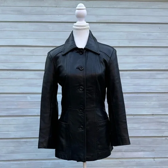 SOLD Vintage Leather Jacket Size Small - Picture 1 of 8